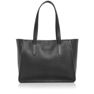 Longchamp Le Foulonné Leather Tote Black